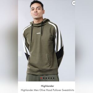 Highlander Olive Hood Pullover Hoodie Size XL